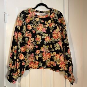 LOFT Women's Floral sweat shirt